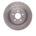 DFC 08-15 Mercedes-Benz C63 AMG Rear Drilled & Slotted Silver Brake Rotor