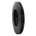 R1 08-12 Audi Q5 (Mexico) Front Right Drilled & Slotted Black Brake Rotor
