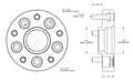 Spidertrax Jeep 5 on 4-1 2 to 5 on 5 Black Wheel Adapters (Pair) WHS013K