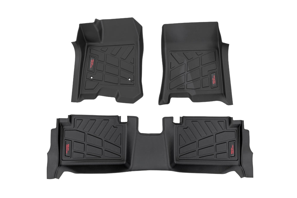 Rough Country Sure-Fit Floor Mats Front Rear Chevy GMC Canyon Colorado 2WD 4WD (23-26) SM21313
