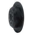R1 18-25 Jeep Wrangler Rear Left Drilled & Slotted Black Brake Rotor