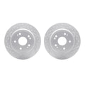 R1 16-25 Honda HR-V Rear Drilled & Slotted Carbon Coated Brake Rotor Set