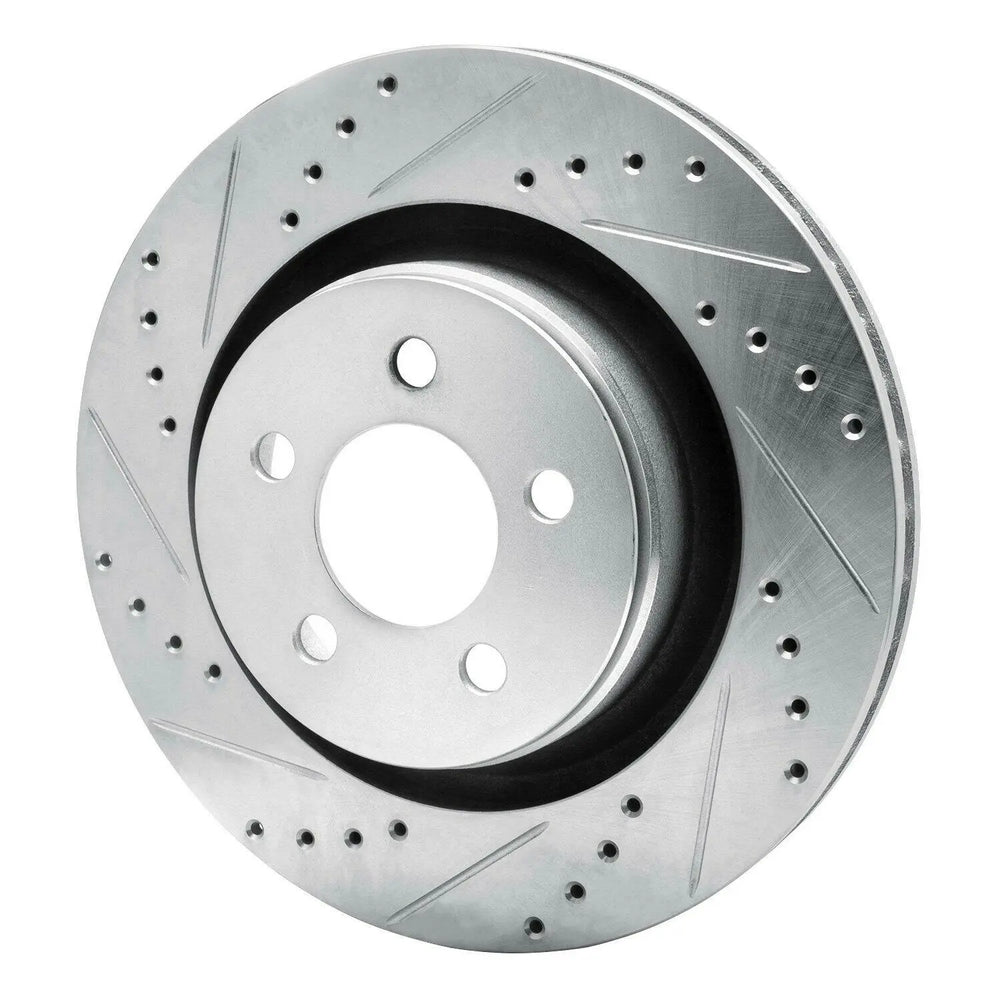 R1 11-12 Jeep Liberty Front Left Drilled Black Brake Rotor