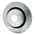 R1 11-12 Jeep Liberty Front Left Drilled Black Brake Rotor