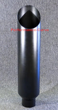 ~(14 lbs. 38X9X9)~ Black powder-coated 8 in 36 in angle/miter cut stack; weld-on i.d. 5 in