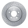 R1 06-13 BMW 330I Rear Dimpled Geo-Carbon Series Rotor and Slotted