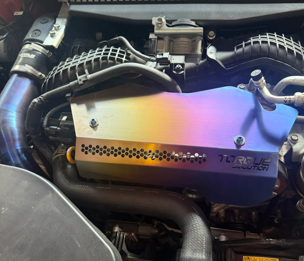 Torque Solution 2022+ Subaru WRX Engine Pulley Cover - Titanium Burnt Purple/Blue