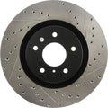 R1 1992-1995 Mazda MPV Front Left Drilled & Slotted Black Brake Rotor