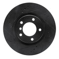 R1 95-02 BMW M3 Right Front Drilled & Slotted Black Brake Rotor