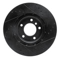 R1 95-02 BMW M3 Right Front Drilled & Slotted Black Brake Rotor