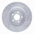 DFC 05-23 Chrysler 300 Front Right Drilled & Slotted Silver Brake Rotor