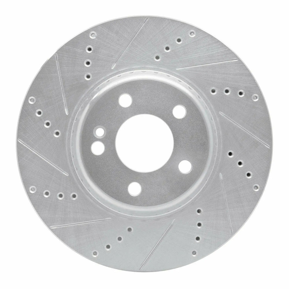 R1 16-23 Mercedes-Benz GLC250 (South America) Rear Left Drilled & Slotted Black Brake Rotor