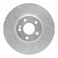 R1 16-23 Mercedes-Benz GLC250 (South America) Rear Left Drilled & Slotted Black Brake Rotor