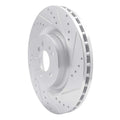 R1 Concepts Brake Rotor Drilled and Slotted Silver Fits Mercedes-Benz GL350