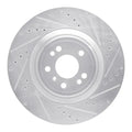 R1 Concepts Brake Rotor Drilled and Slotted Silver Fits Mercedes-Benz GL350