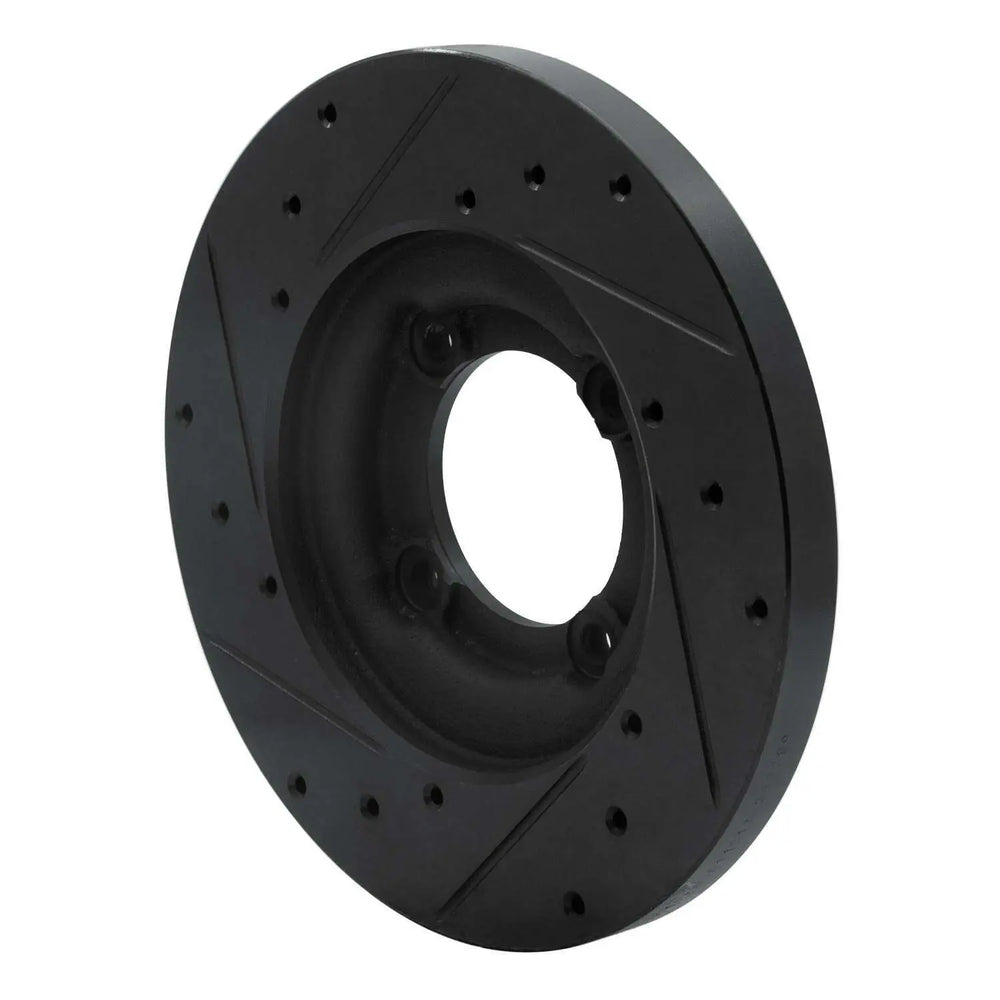 R1 82-84 Mazda B2000 Front Right Drilled Black Brake Rotor