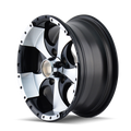 Cast Aluminum Wheels 136 BK 15x6 Machined Lip Black 5 On 114.3 Bolt Pattern 0 Offset ION Wheels