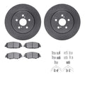 R1 19-25 Toyota Corolla Front Brake Rotor Set w/Optimum OE Pads and Hardware