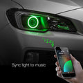 XK Glow 2x100mm - RGB Switchback Halo Million Color XKCHROME Smartphone App Controlled Kit