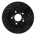 R1 09-14 Honda Odyssey Front Right Drilled Black Brake Rotor