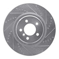 R1 06-12 Land Rover Range Rover Front Right Drilled & Slotted Silver Brake Rotor