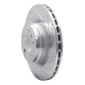 R1 06-12 Land Rover Range Rover Front Right Drilled & Slotted Silver Brake Rotor