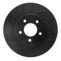 R1 05-12 Ford Escape Front Left Drilled & Slotted Black Brake Rotor