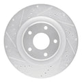 R1 05-13 Chevrolet Corvette Front Left Slotted Black Brake Rotor