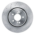 R1 08-11 BMW M3 Rear Left Drilled Geo-Carbon Series Rotor