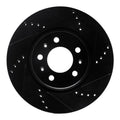 R1 06-10 Pontiac Solstice Front Right Drilled & Slotted Black Brake Rotor