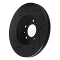 R1 06-10 Pontiac Solstice Front Right Drilled & Slotted Black Brake Rotor