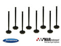 Supertech Mini Cooper S R53 1.6L Black Nitrided Flat Head Exhaust Valve - Set of 8