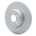 R1 Concepts Hi-Carbon Alloy GEOMET Coated Rotor - Dimpled and Slotted Fits BMW 335i