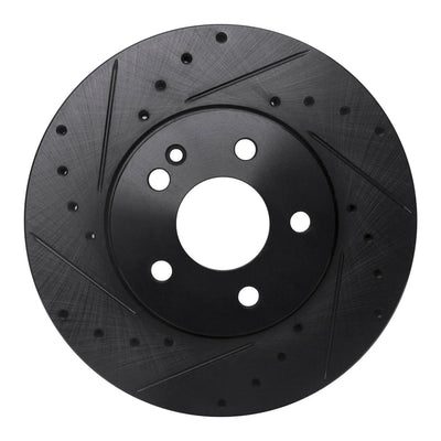 R1 16-21 Mercedes-Benz Metris Front Left Slotted Black Brake Rotor