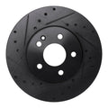R1 16-21 Mercedes-Benz Metris Front Left Slotted Black Brake Rotor
