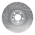 R1 -24 BMW M235I xDrive Gran Coupe Rear Left Drilled & Slotted Black Brake Rotor