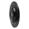 R1 03-09 Toyota 4Runner Front Left Drilled Black Brake Rotor