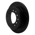 R1 03-09 Toyota 4Runner Front Left Drilled Black Brake Rotor