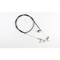 48IN UNIVERSAL BLACK HOUSING C6 BLOWER DRIVE KICKDOWN CABLE W/ POLISHED FITTING