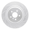 R1 13-19 Mercedes-Benz GL350 Rear Right Slotted Black Brake Rotor