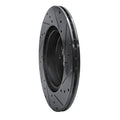 R1 11-16 BMW Z4 Rear Left Drilled & Slotted Black Brake Rotor
