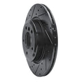 R1 11-16 BMW Z4 Rear Left Drilled & Slotted Black Brake Rotor