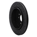 R1 08-12 Land Rover LR2 Rear Right Drilled & Slotted Black Brake Rotor