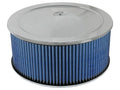 aFe MagnumFLOW Air Filters Round Racing P5R A/F Chrome Assy 14x6: Blk/Blue E/M