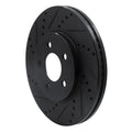 R1 03-11 Ford Crown Victoria Front Left Drilled & Slotted Black Brake Rotor