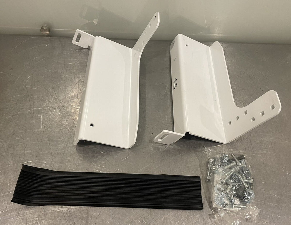 FULLSIZE HEADACHE RACK MOUNTING KIT 62.5IN63.0IN STEEL FRAME BRITE WHITE ARMOR TUF POWDERCOAT
