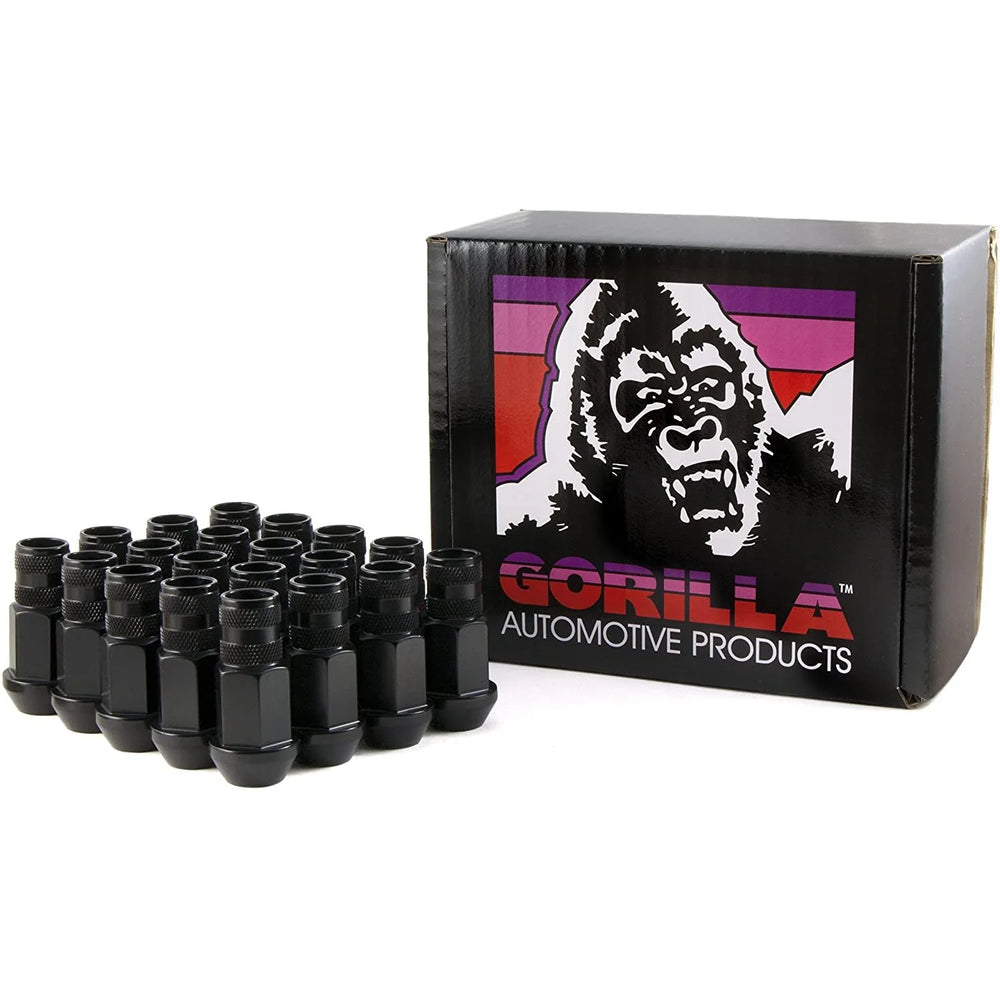 Gorilla Aluminum Open End Black Lug Nuts 12x1.50 Universal