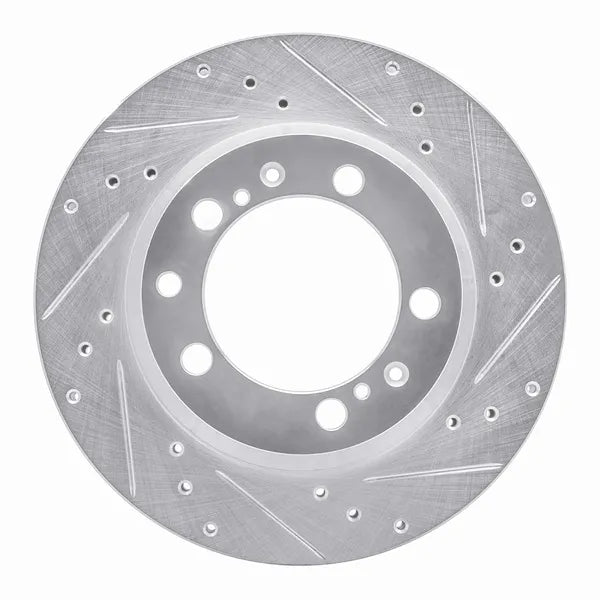 R1 91-97 Porsche 911 Right Rear Drilled & Slotted Black Brake Rotor