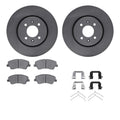 R1 18-23 Hyundai Accent Front Brake Rotor Set w/Optimum OE Pads and Hardware