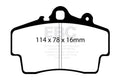 EBC 97-99 Porsche Boxster (Cast Iron Rotors only) 2.5 Redstuff Front Brake Pads